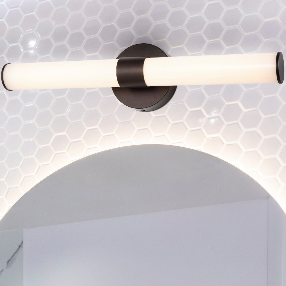 Brooks 20.13" 1-Light Iron Integrated LED Vanity Light, Oil Rubbed Bronze