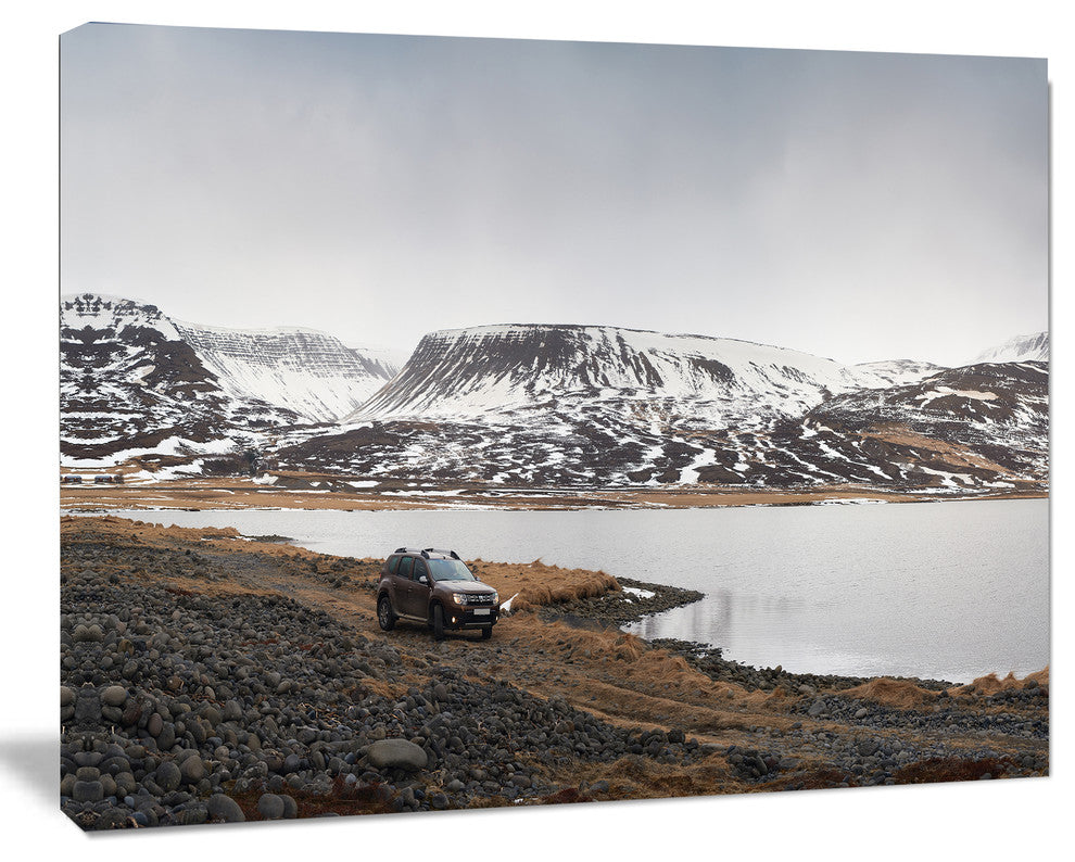 SUV Road Trip Adventure, Landscape Canvas Art Print, 60x40