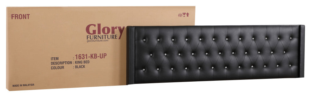 Bergen King Bed, Black