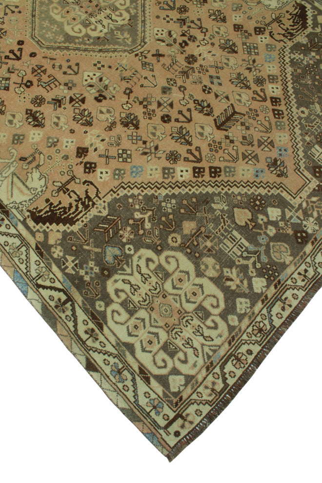 Fine Vintage Distressed Enyd Beige Rug