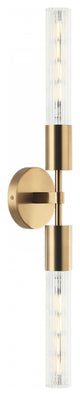 Matteo Lighting S04002AG Wall Sconce, Aged Gold Brass Finish