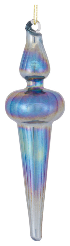 Irredescent Glass Finial Drop Ornament, 12-Piece Set