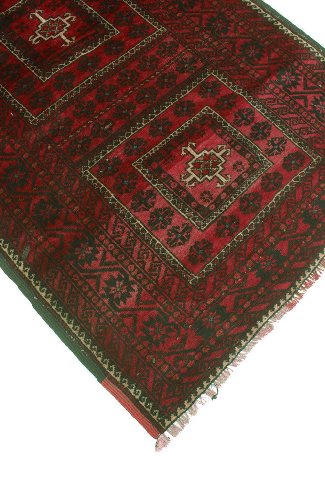 Vintage Distressed Leanne Burgundy/Charcoal Rug, 3'6x6'8