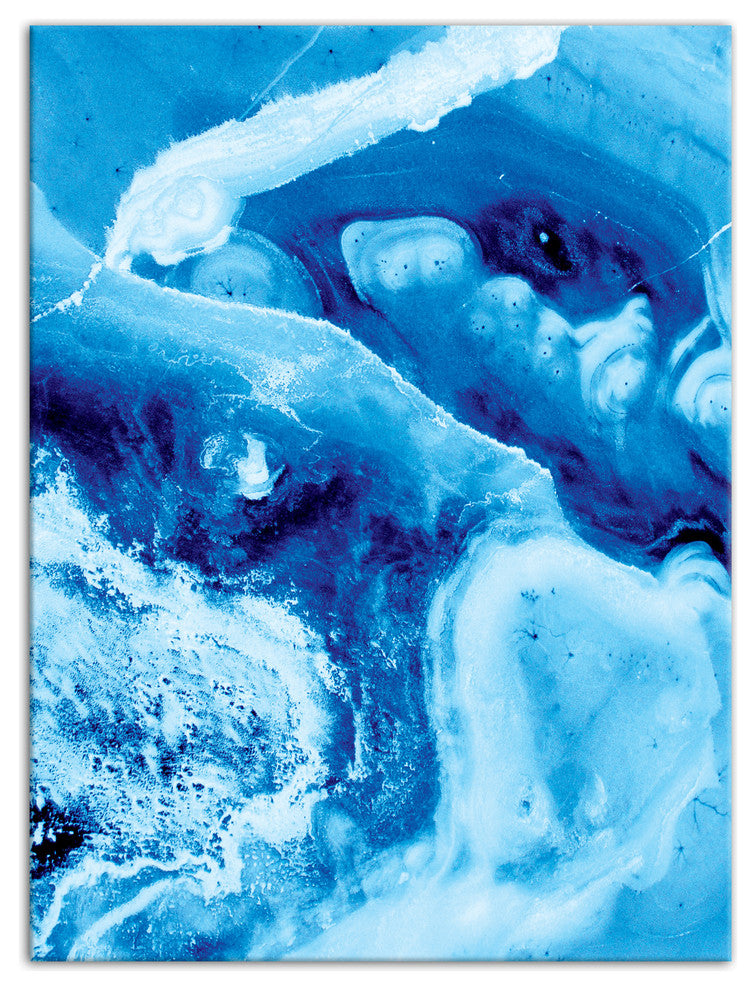 Cobalt Geode Abstract 30x40 Canvas Wall Art