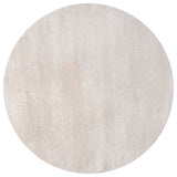 Haze Solid Low-Pile Ivory 6' Round Area Rug