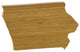 State Shaped Cutting Boards, Amber Bamboo, Iowa