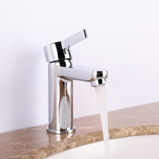 Eviva Silky Single Handle, 1 Hole, Chrome Bathroom Sink Faucet