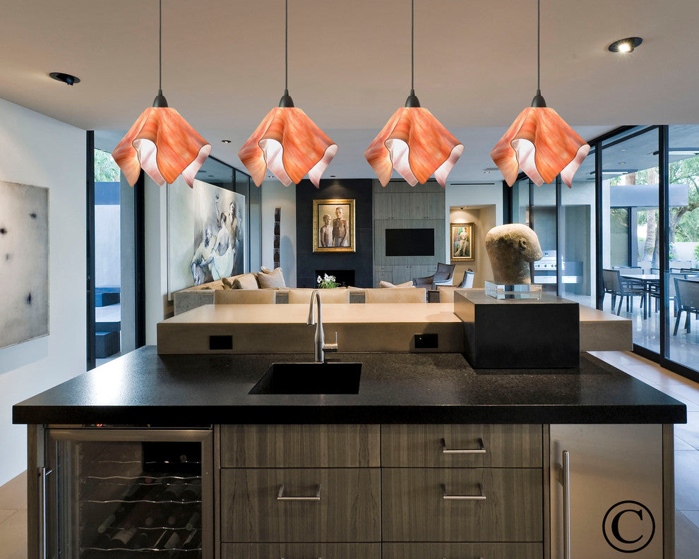 Jezebel Radiance Flame Track Light, Large, Bisque