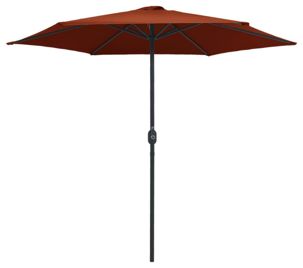 Vidaxl Outdoor Parasol With Aluminum Pole 106.3"x96.9" Terracotta