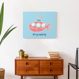 Let's Go Exploring Sub 20x16 Canvas Wall Art