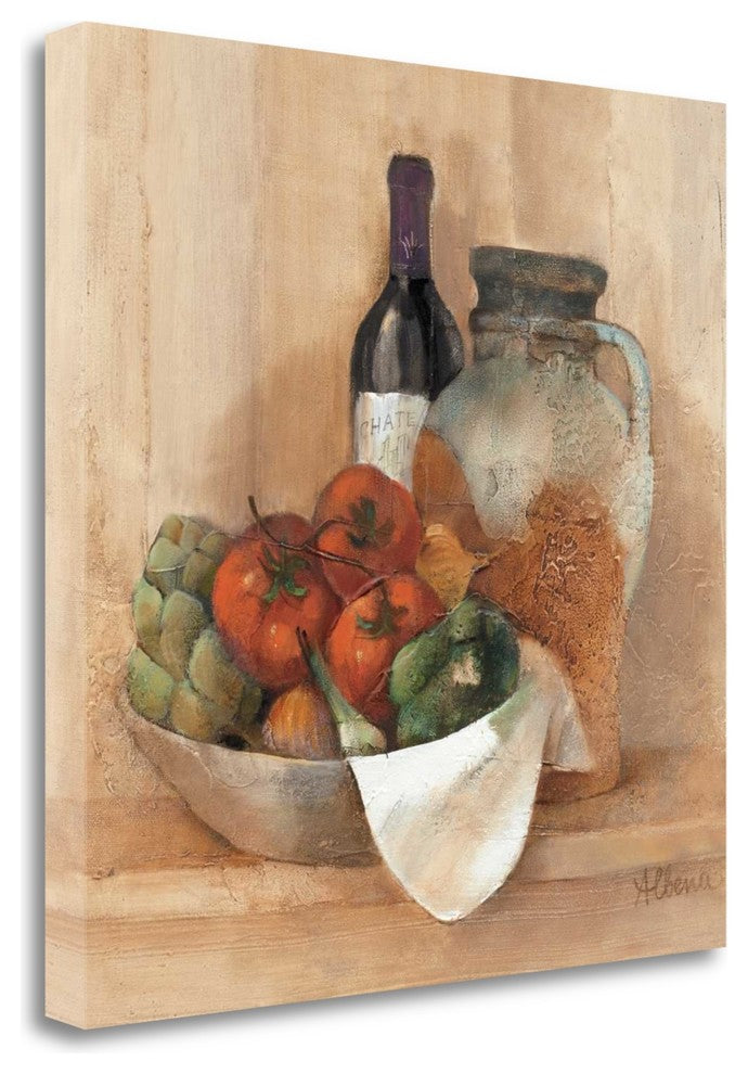 "Tuscan Table III - Wag" By Albena Hristova, Giclee Print on Gallery Wrap Canvas