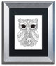 Hello Angel ''Owl 3'' Art, Silver Frame, Black Mat, 14x11