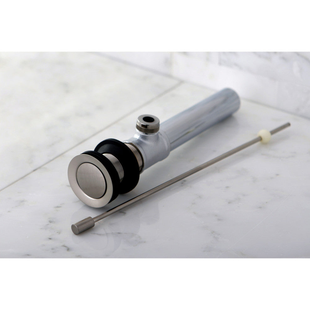 Fauceture Brass Pop-Up Drain without Overflow, Brushed Nickel