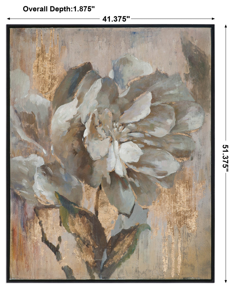 Uttermost Dazzling Contemporary Wood and Acrylic Floral Art in Multi-Color