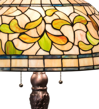Meyda Lighting 230449 31" High Tiffany Turning Leaf Table Lamp