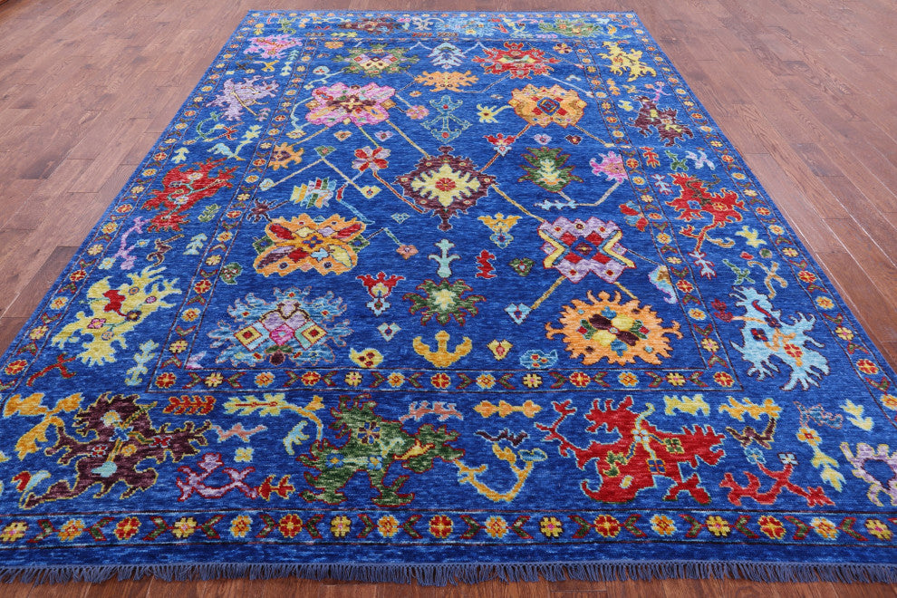 8' 10" X 11' 11" Turkish Oushak Hand-Knotted Rug - Q16073