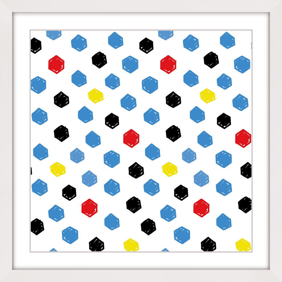 "Brush Dots" Framed Art Print