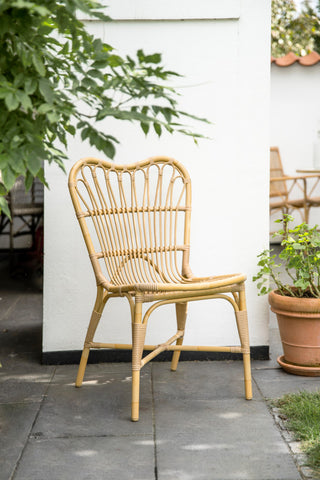 Margret Outdoor Dining Side Chair, Natural