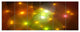 Golden Fractal Lights in Fog, Abstract Wall Art Canvas, 70"x28", 6 Panels