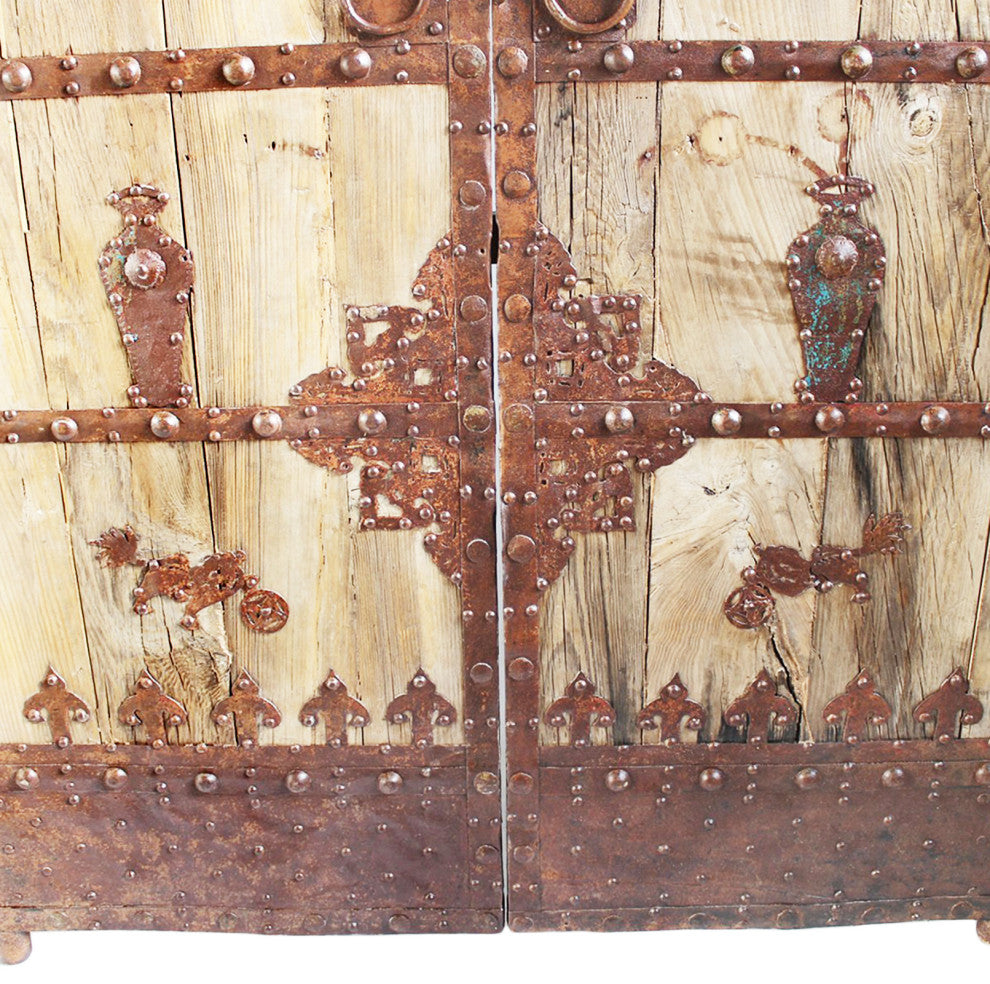 Consigned Chinese Wood and Iron Door