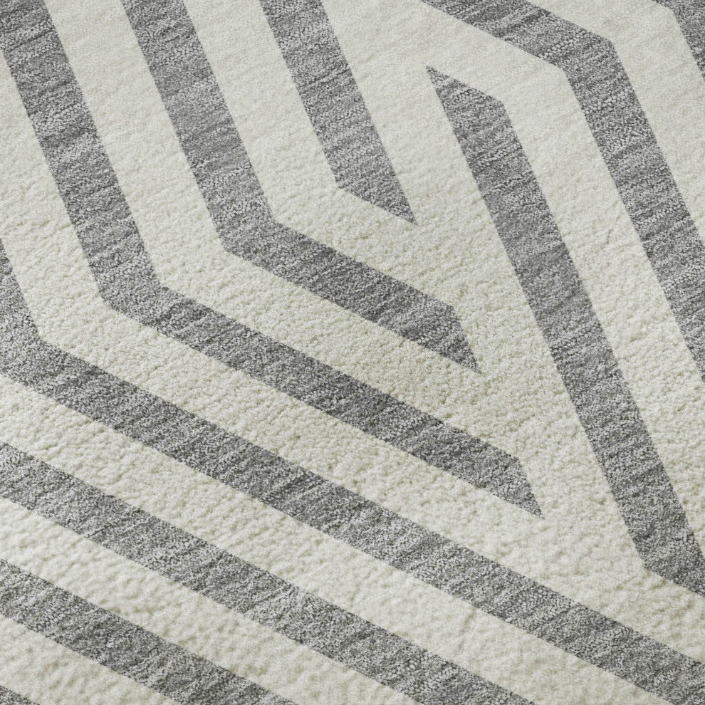 Premium Machine Washable Mayfield AMF550 Gray 3' x 5' Rug