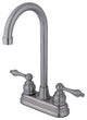 Kingston Brass 4" Centerset High-Arc Bar Faucet, Brushed Nickel