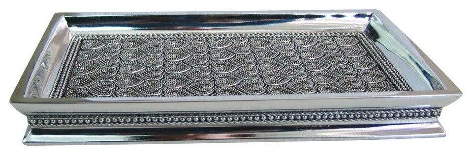 nu steel Beaded Heart Amenity Tray