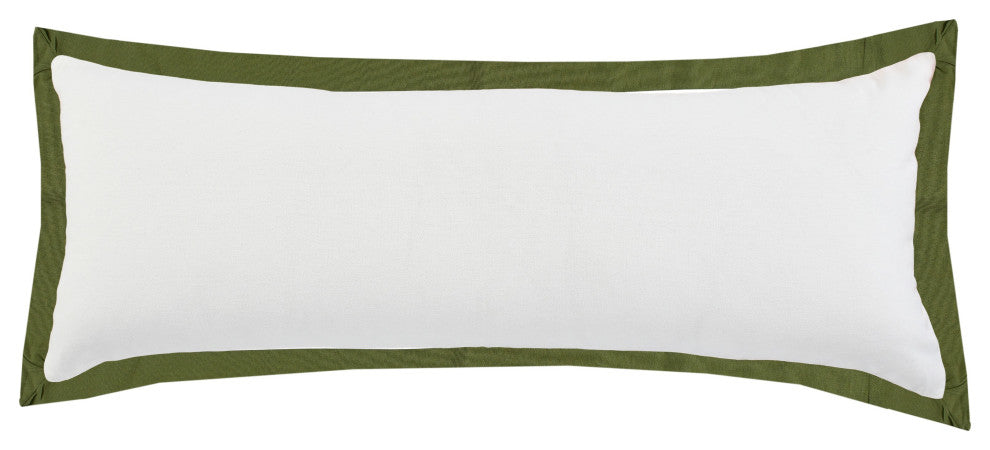 Flora Empire Bordered Throw Pillow, 14"x36"