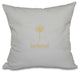 20"x20" Make A Wish, Word Print Pillow, Yellow