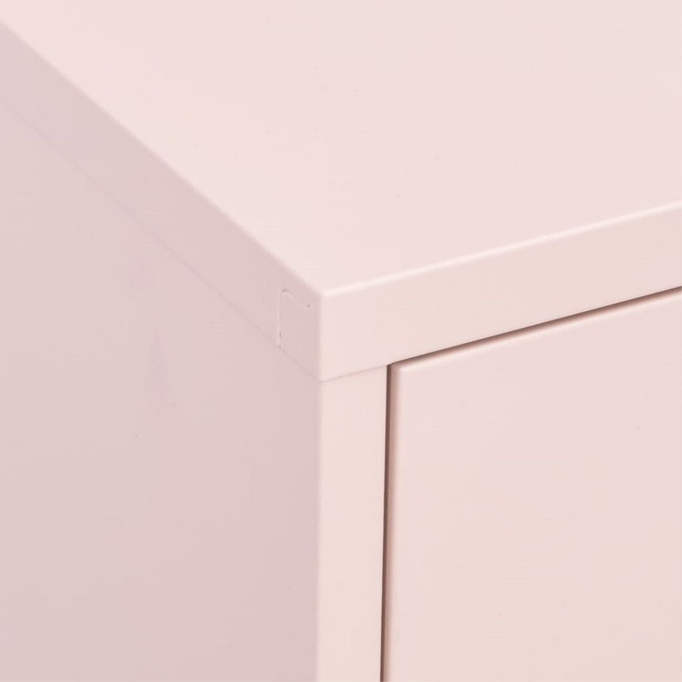 Vidaxl Storage Cabinet Pink 31.5"x13.8"x40" Steel