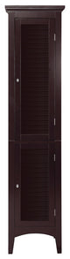 Wooden Bathroom Linen Storage Cabinet Brown