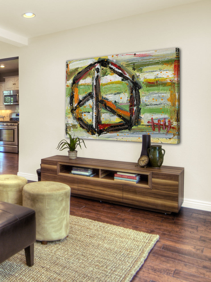 "Green Peace" Painting Print on Canvas by Tori Campisi
