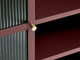 Metal & Glass 55" Display Cabinet, Red