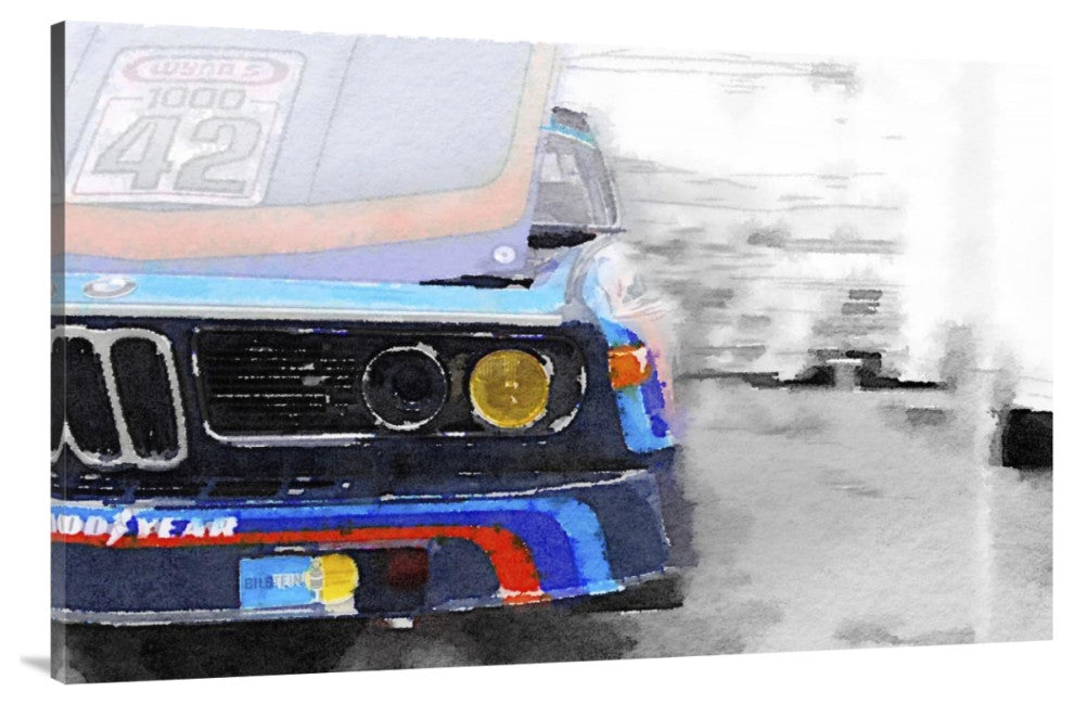 "BMW Lamp and Grill Watercolor" Fine Art Print