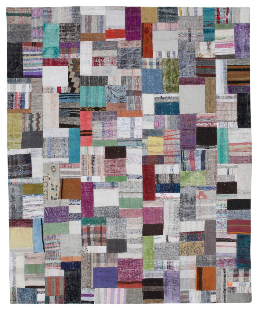 Rug N Carpet - Handmade Turkish 8' 3'' x 10' 0'' Rustic Patchwork Kilim Rug