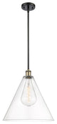 Innovations 516-1S-BAB-GBC-162 1-Light Pendant, Black Antique Brass