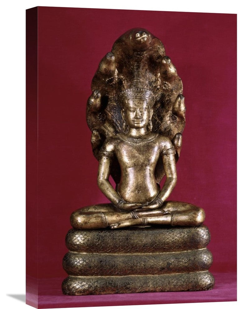 "Buddha Sheltered by the Cobra (Style of Angkor Wat)" Artwork, 15"x22"
