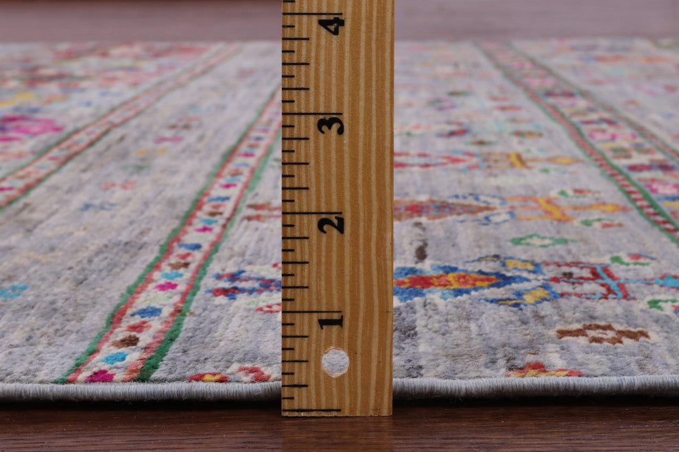 5' 0" X 7' 0" Persian Gabbeh Tribal Handmade Rug - Q12312