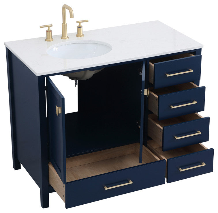 Isabel Blue 42" Single Sink Bathroom Vanity