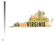 "Virginia Word Cloud Map" Fine Art Print