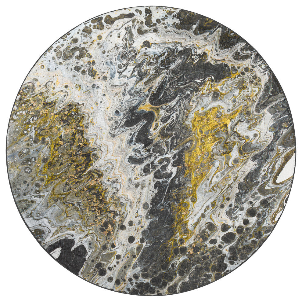 Kikiamo KK13 Graphite 8' x 8' Round Rug