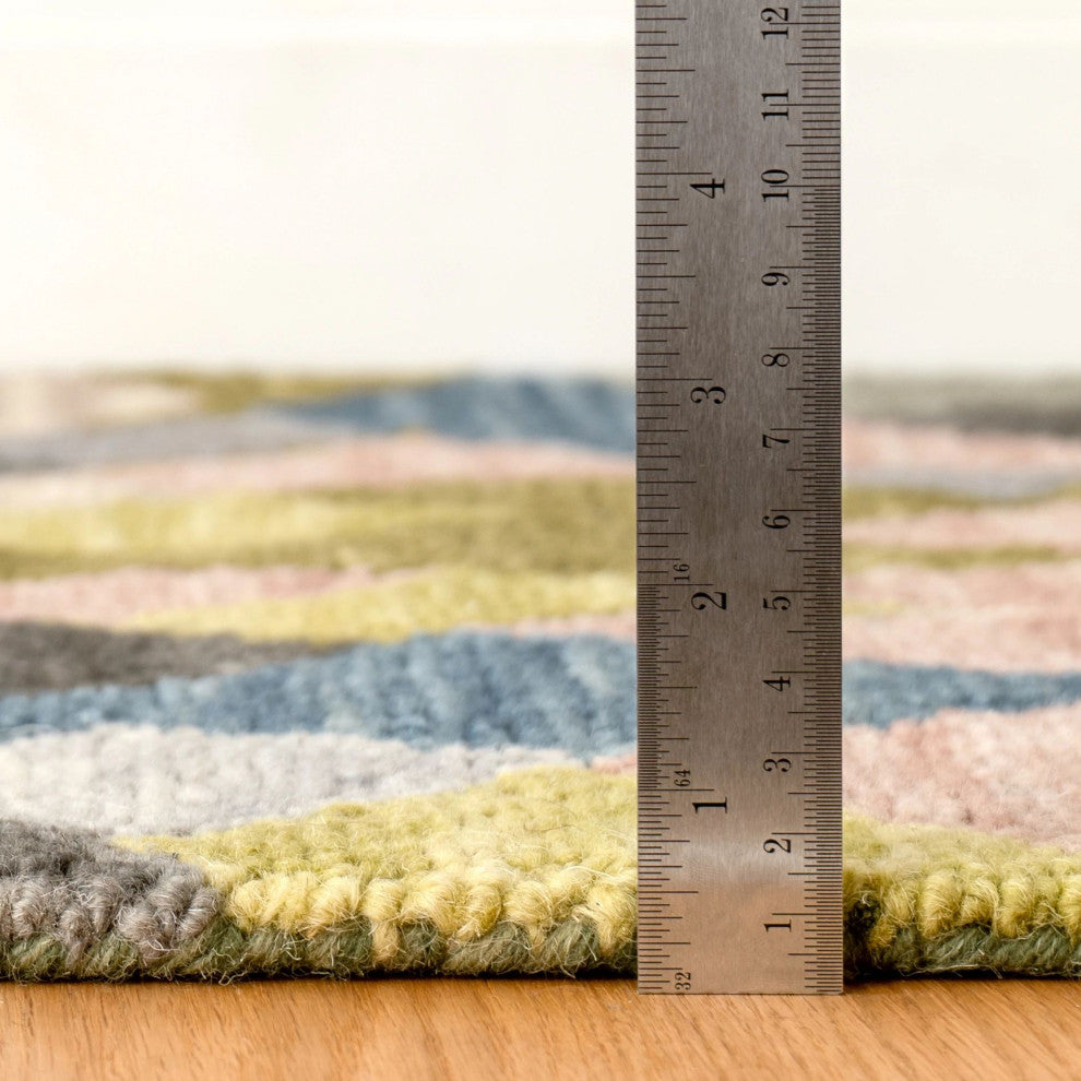 Kit Kemp x Dash & Albert Deer Leap Coral Hand Hooked Wool Rug, Multi, 2'6" x 8'