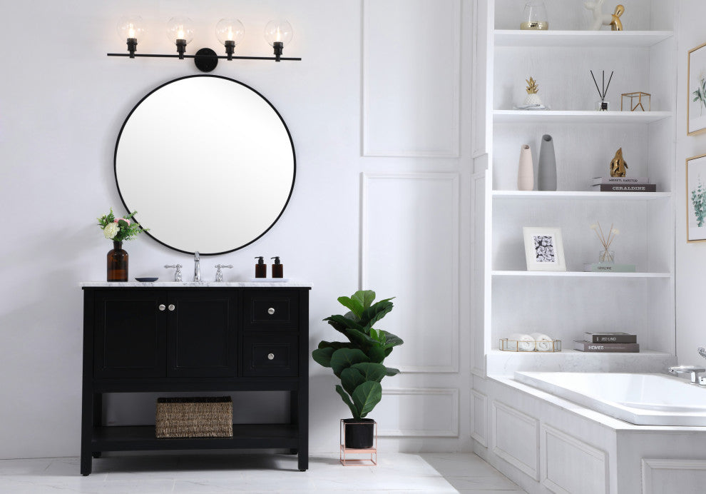 Elegant Lighting LD2322 Collier 4 Light 38"W Vanity Light - Chrome