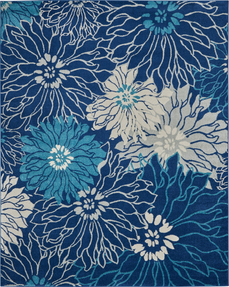 Nourison Passion 9' x 12' Navy/Ivory Contemporary Indoor Area Rug