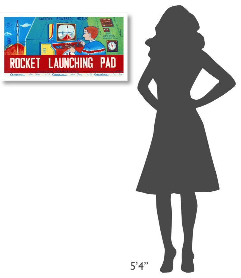 "Rocket Launching Pad" Digital Paper Print by Retrorocket, 32"x17"