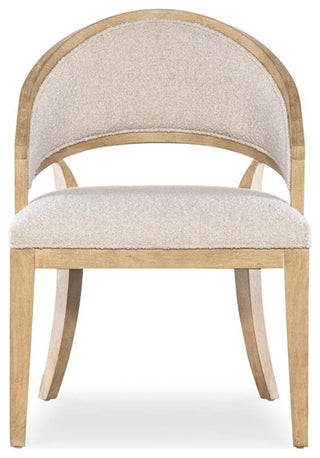 Retreat Cane Barrel Back Fabric Upholstered Chair in Beige by Hooker Furniture