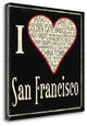 "San Francisco" By Jo Moulton,Ready to Hang Giclee Print on Gallery Wrap Canvas