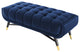 Accent Chair Bench, Velvet, Dark Blue, Modern, Living Lounge Hotel Hospitality