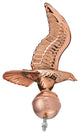 Pure Copper Eagle With Ball Flagpole Topper, 16" Wingspan, by Good Directions