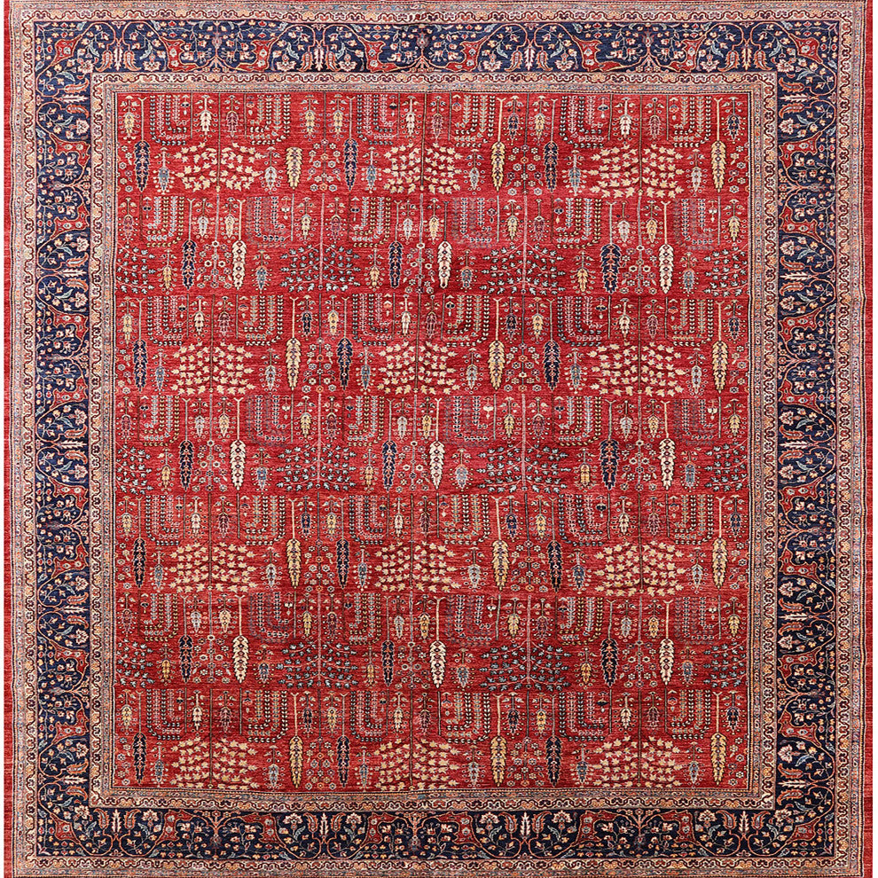 Ahgly Company Indoor Square Mid-Century Modern Area Rugs, 6' Square